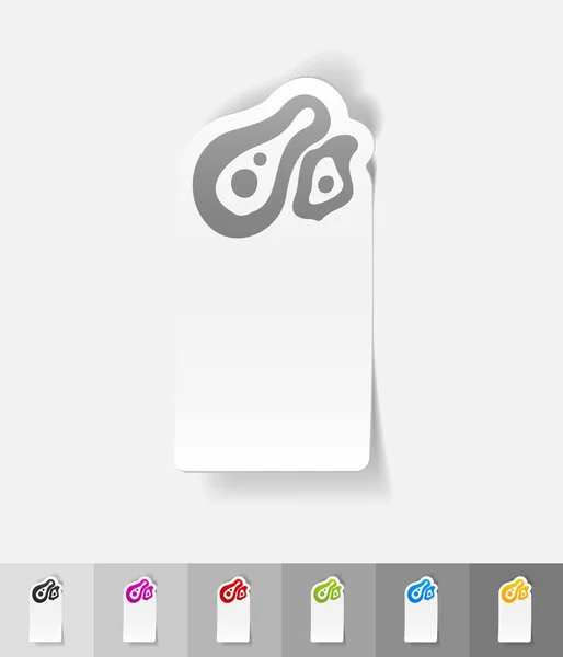 Organismen papier sticker — Stockvector