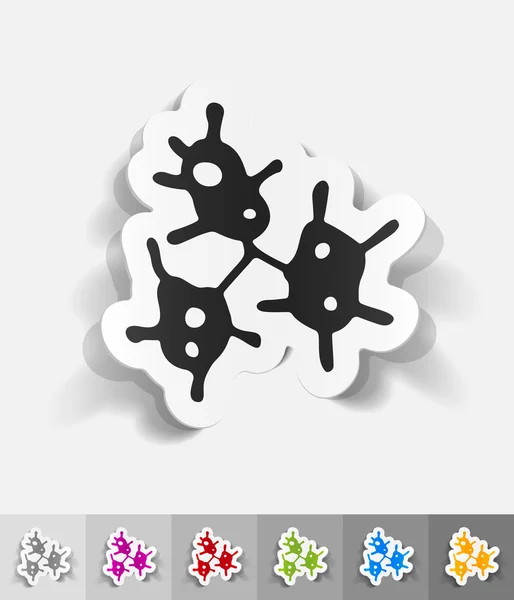 Organismes autocollant papier — Image vectorielle