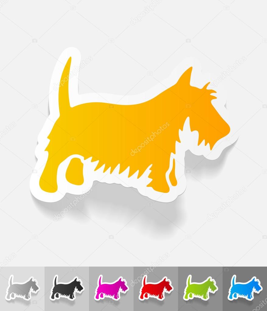 scottish terrier paper sticker