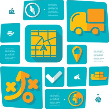 Gezinti düz Infographic