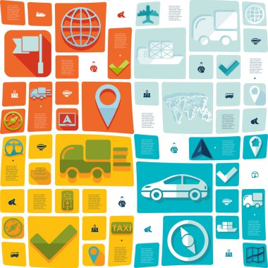 Gezinti düz Infographic