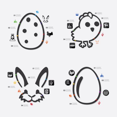 Paskalya Infographic simgeler