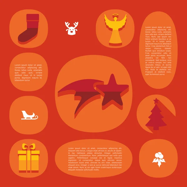 Christmas flat infographic — Stock Vector