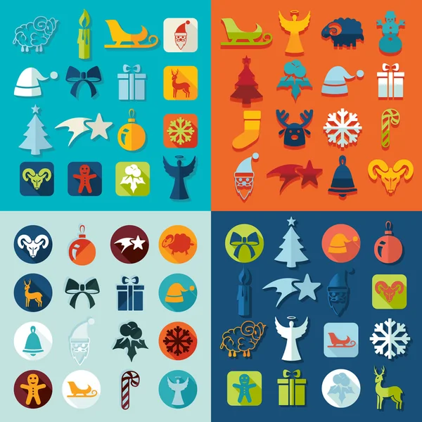 Set of Christmas icons — Stock Vector