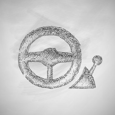 joystick icon hand drawn on chalkboard