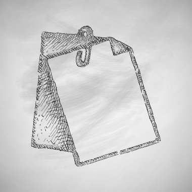 clipboard icon hand drawn on chalkboard