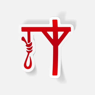 gerçekçi tasarım öğesi: darağacı simgesi