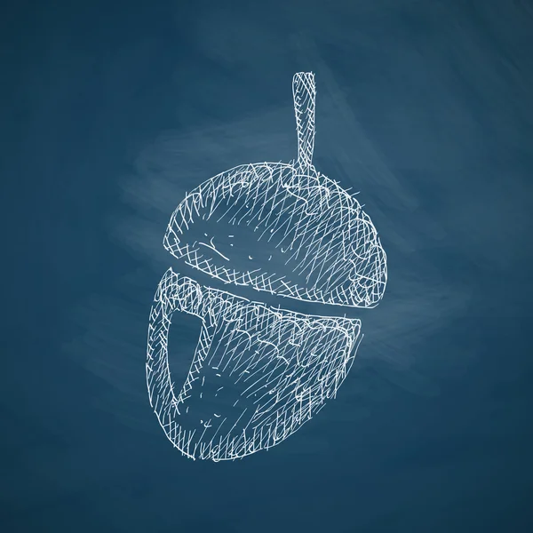 Acorn icon hand drawn on chalkboard — Wektor stockowy