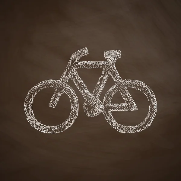 Bicycle icon hand drawn on chalkboard — 스톡 벡터