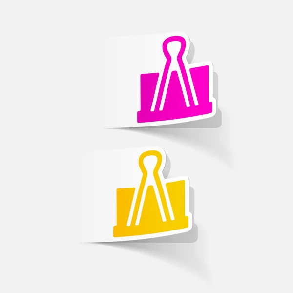 Realistic design element: clip icon — Stock Vector