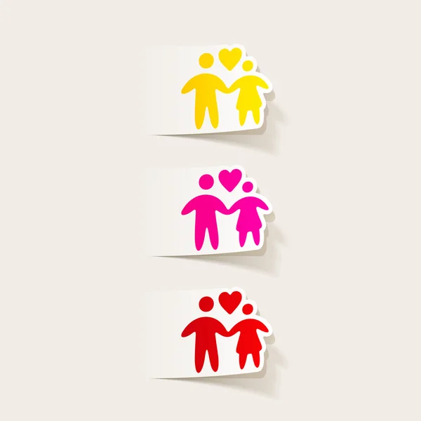 Realistische ontwerpelement: familie pictogram — Stockvector