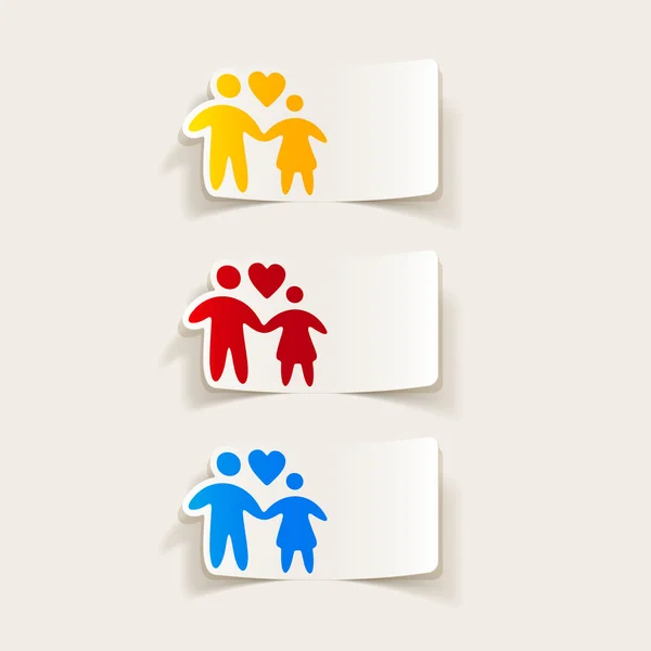 Realistische ontwerpelement: familie pictogram — Stockvector