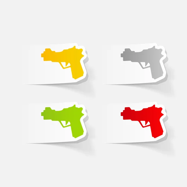 Realistic design element: gun icon — Stock Vector