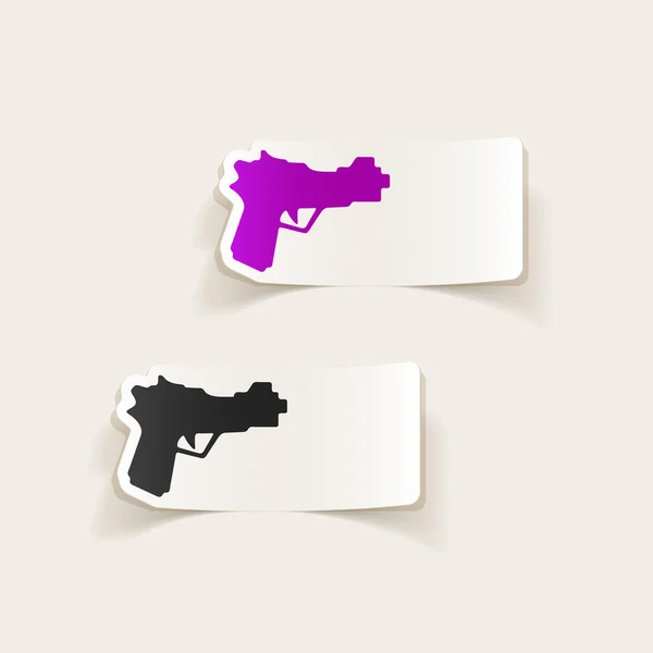 Realistic design element: gun icon — Stock Vector