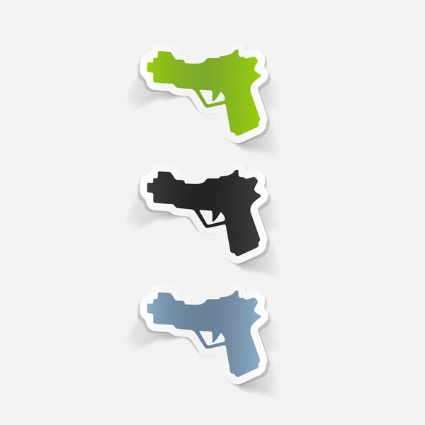 Realistic design element: gun icon — Stock Vector