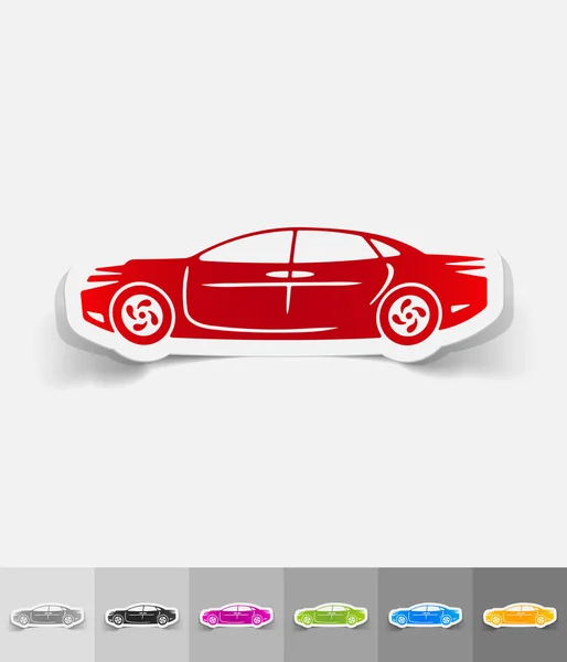 Car paper sticker — Stock Vector