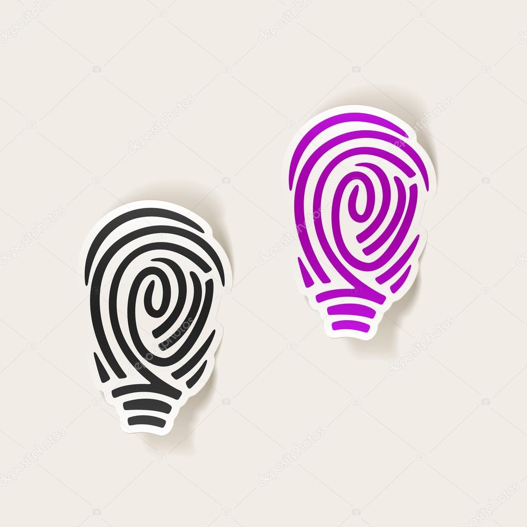 realistic design element: fingerprint icon