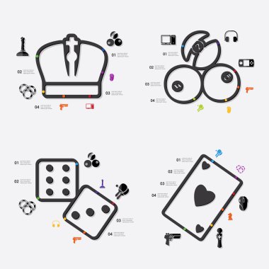Oyun Infographic simgeler