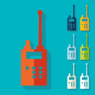 Düz tasarım: polis radyo