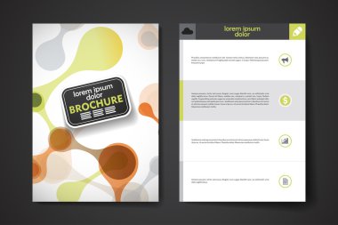 Dna molekülü stil broşürde set