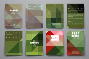 Broşür, poster tasarım şablonları kümesi