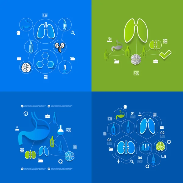 Medicina pegatina infografía — Archivo Imágenes Vectoriales