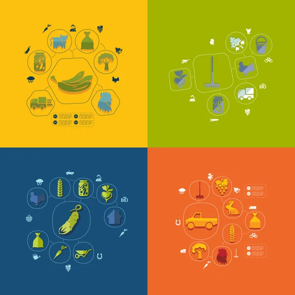 Landwirtschaft flache Infografik — Stockvektor