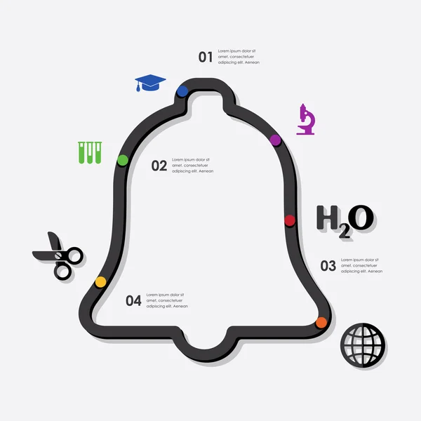 Istruzione infografica icone — Vettoriale Stock