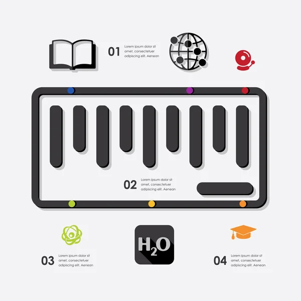 Iconos de infografía educativa — Archivo Imágenes Vectoriales