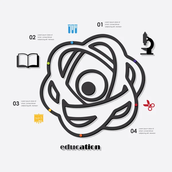 Iconos de infografía educativa — Vector de stock