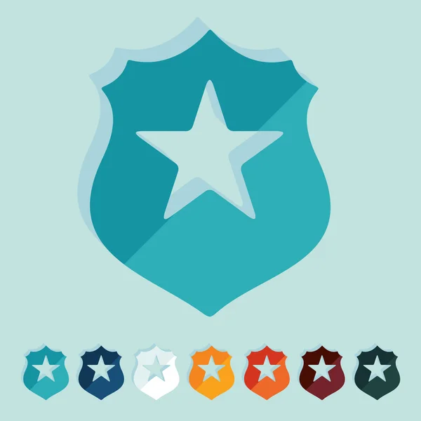 Flat design: police badge — Stock Vector