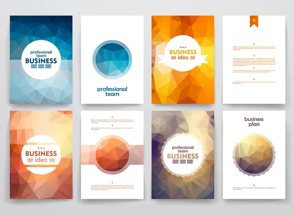 Set of brochures on business theme — Stock Vector