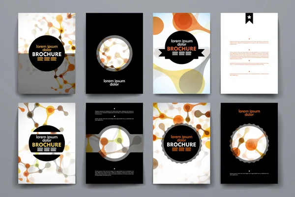 Ensemble de brochures, gabarits de conception d'affiches — Image vectorielle