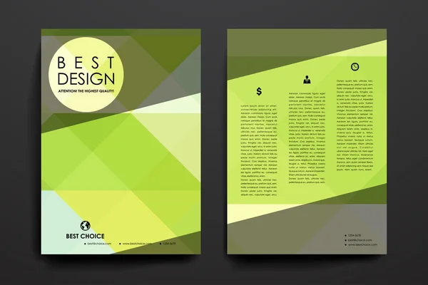 Set de folleto, plantillas de diseño de póster — Vector de stock