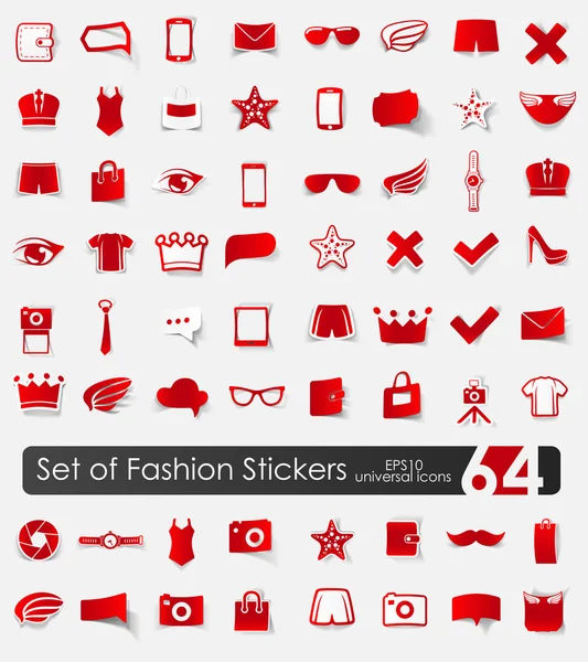 Set de pegatinas de moda — Vector de stock