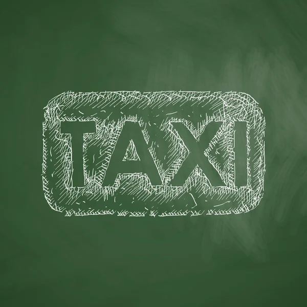 Taxi icon hand drawn on chalkboard — Stock Vector