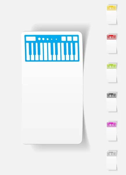 Наклейка на синтезатор бумаги — стоковый вектор