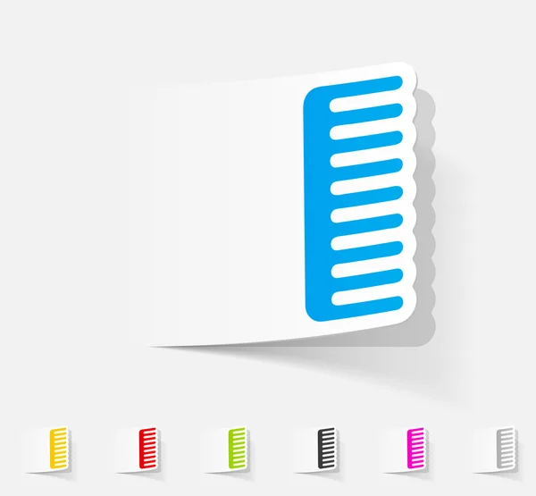 櫛紙ステッカー — ストックベクタ