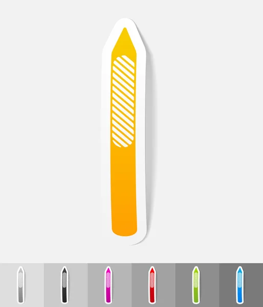 Autocollant papier lime à ongles — Image vectorielle