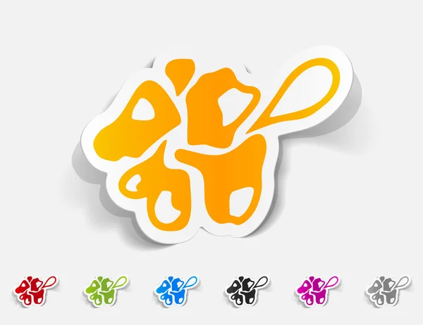 WISP papier sticker — Stockvector