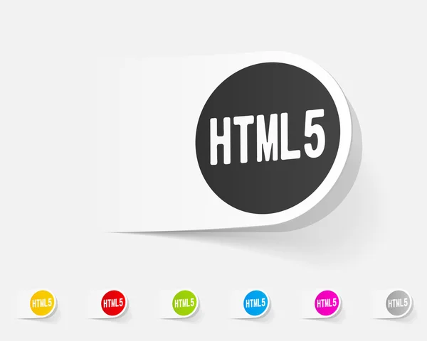 Adesivo carta HTML5 — Vettoriale Stock