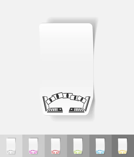 Autocollant papier paiements en ligne — Image vectorielle