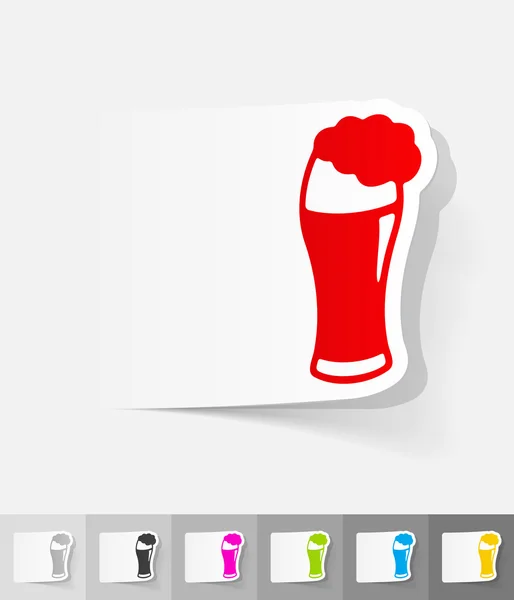 Bier papier sticker — Stockvector