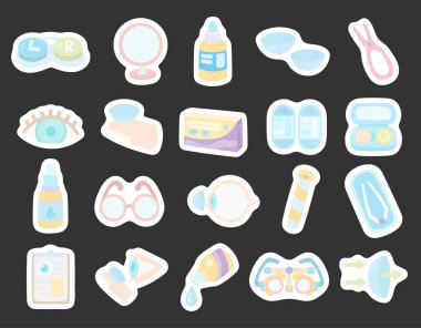 Göz sağlığı aracı konteynerine sahip İskandinav tarzında ayarlanmış kontak lens bakımı ayna görüş düzeltmesi gerekli