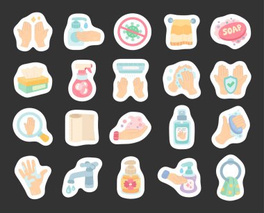 İskandinav tarzı el hijyeni. Temiz çamaşır, sabun havluları, dezenfekte musluğu, kurutma, rutin sağlık hizmetleri.