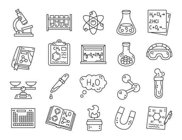 Mikroskop, cam, atom molekülü formülleri, ders kitabı, mıknatıs periyodik tablosu.