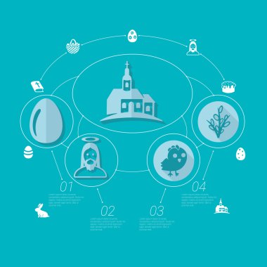 Paskalya düz Infographic