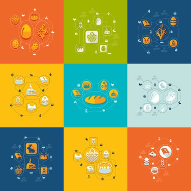 Paskalya düz Infographic