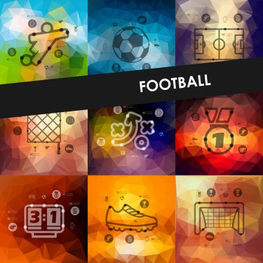 Futbol zaman çizelgesi infographics