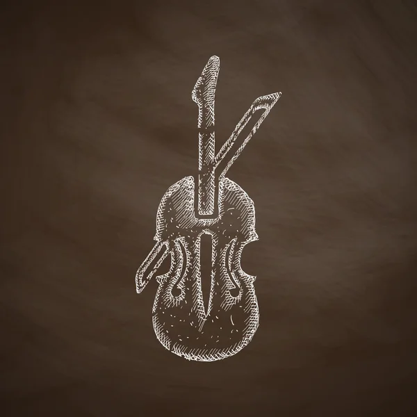 Instrumento de violín icono — Vector de stock